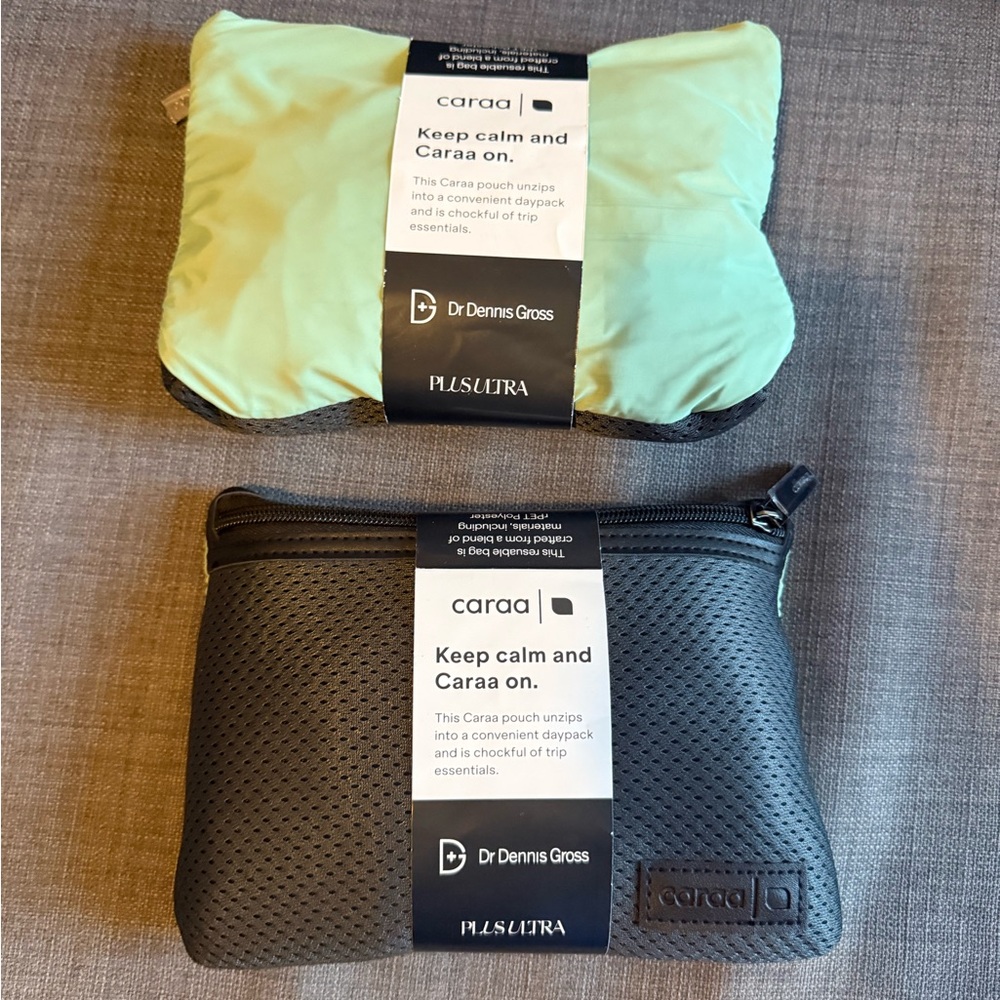 Caraa Mint and Black Convertible Pouch Set